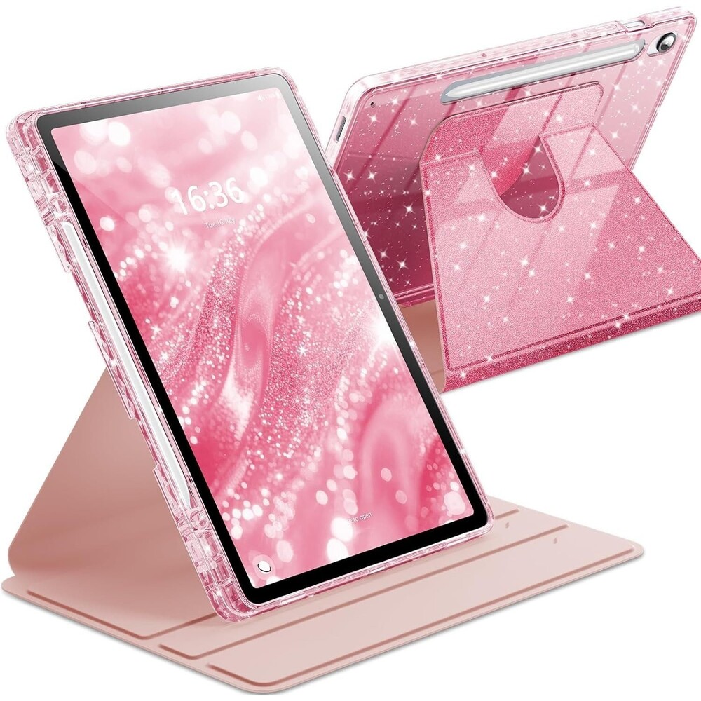 Case for Samsung Galaxy Tab S10 Lite 10.9 Inch with S Pen Holder, Glitter Cover